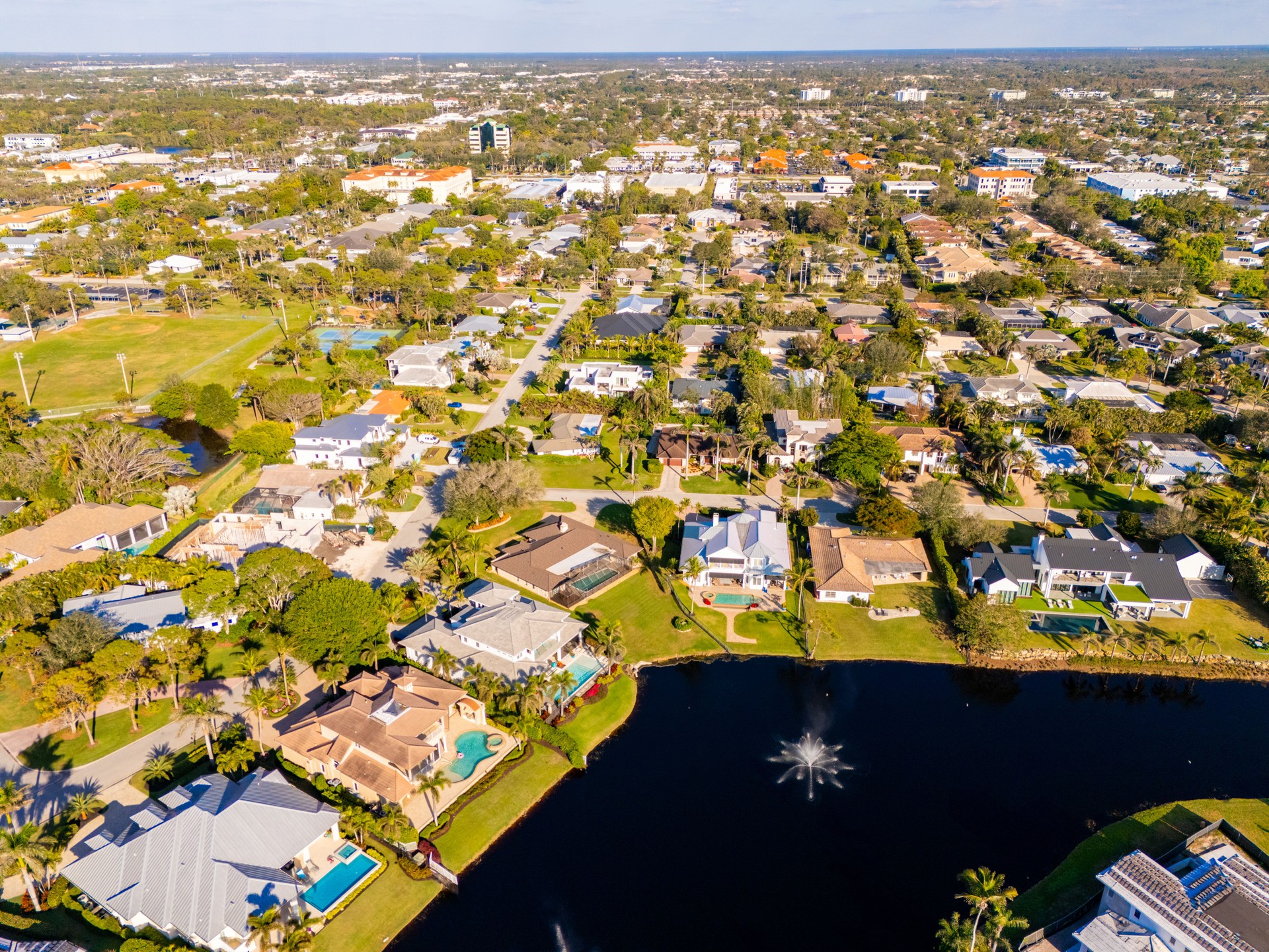 Naples Florida aerial photo luxury real estate